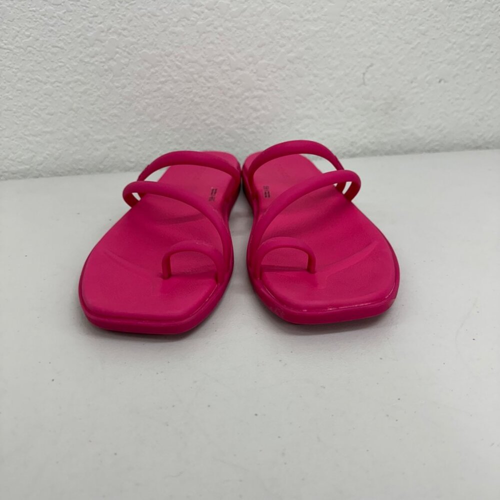 Crocs Miami Toe Loop Pink Lightweight Slide Sandals Shoes 209862 Womens size 11 - Picture 2 of 9